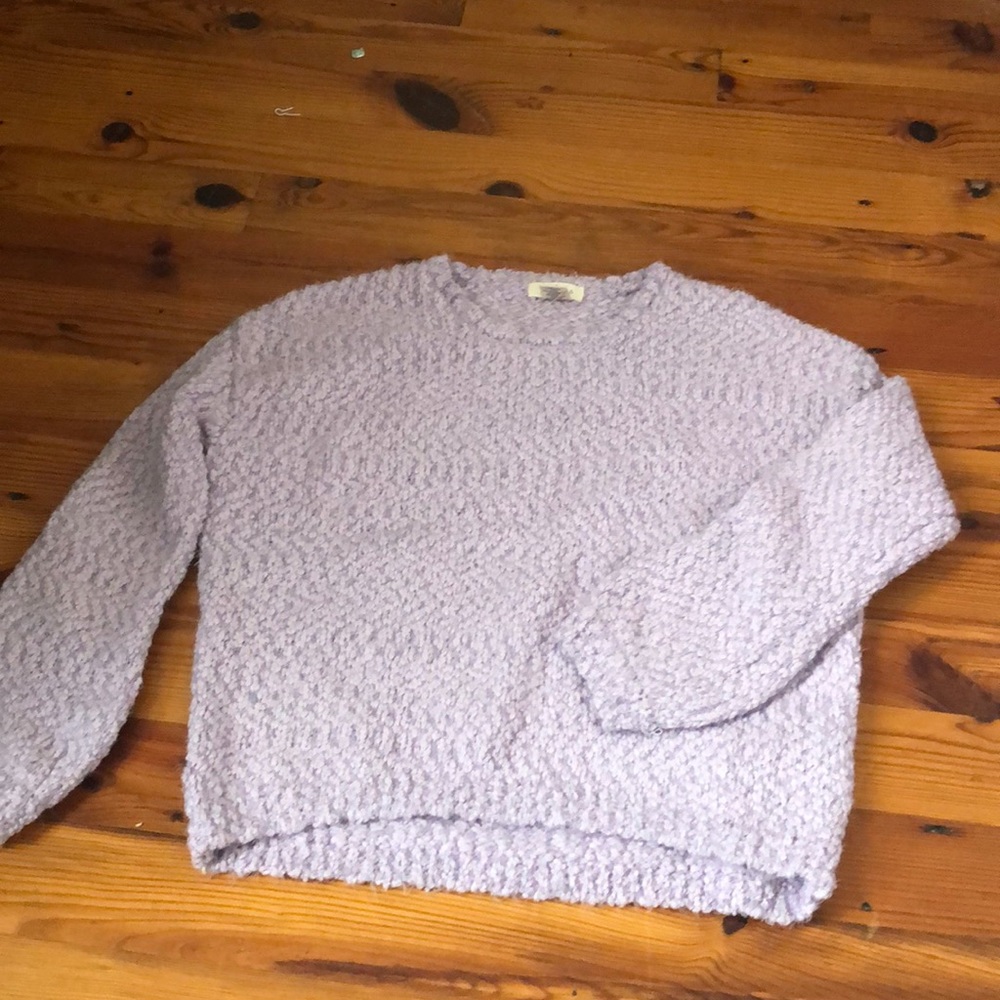 New YES LOLA purple fuzzy sweater